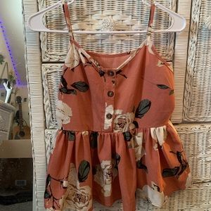 SHEIN floral tank top - S